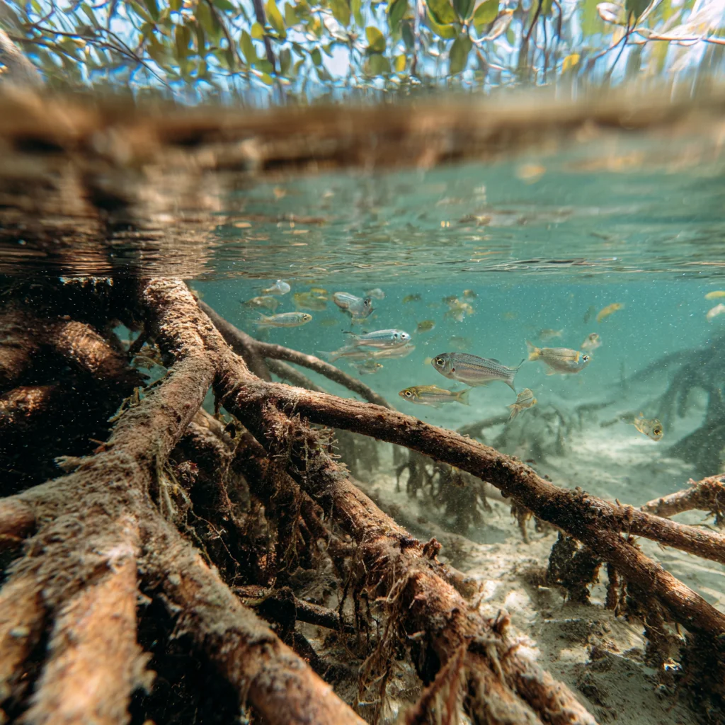 Mangrove roots close-up